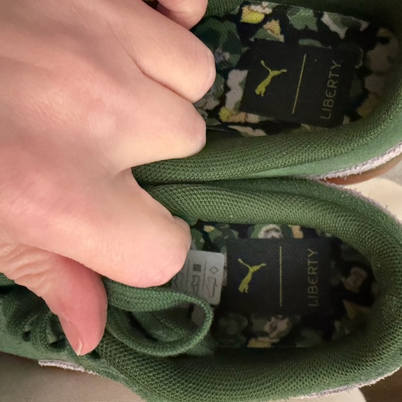 Puma x liberty mayze platform gumshoe sneaker embroidered floral green lilac ltd - Picture 4 of 17